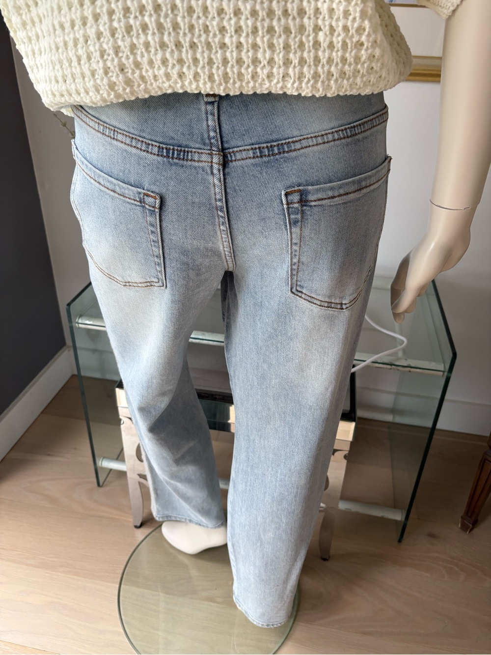ESQUALO Light Blue Straight Leg Jeans - Picture 2 of 7